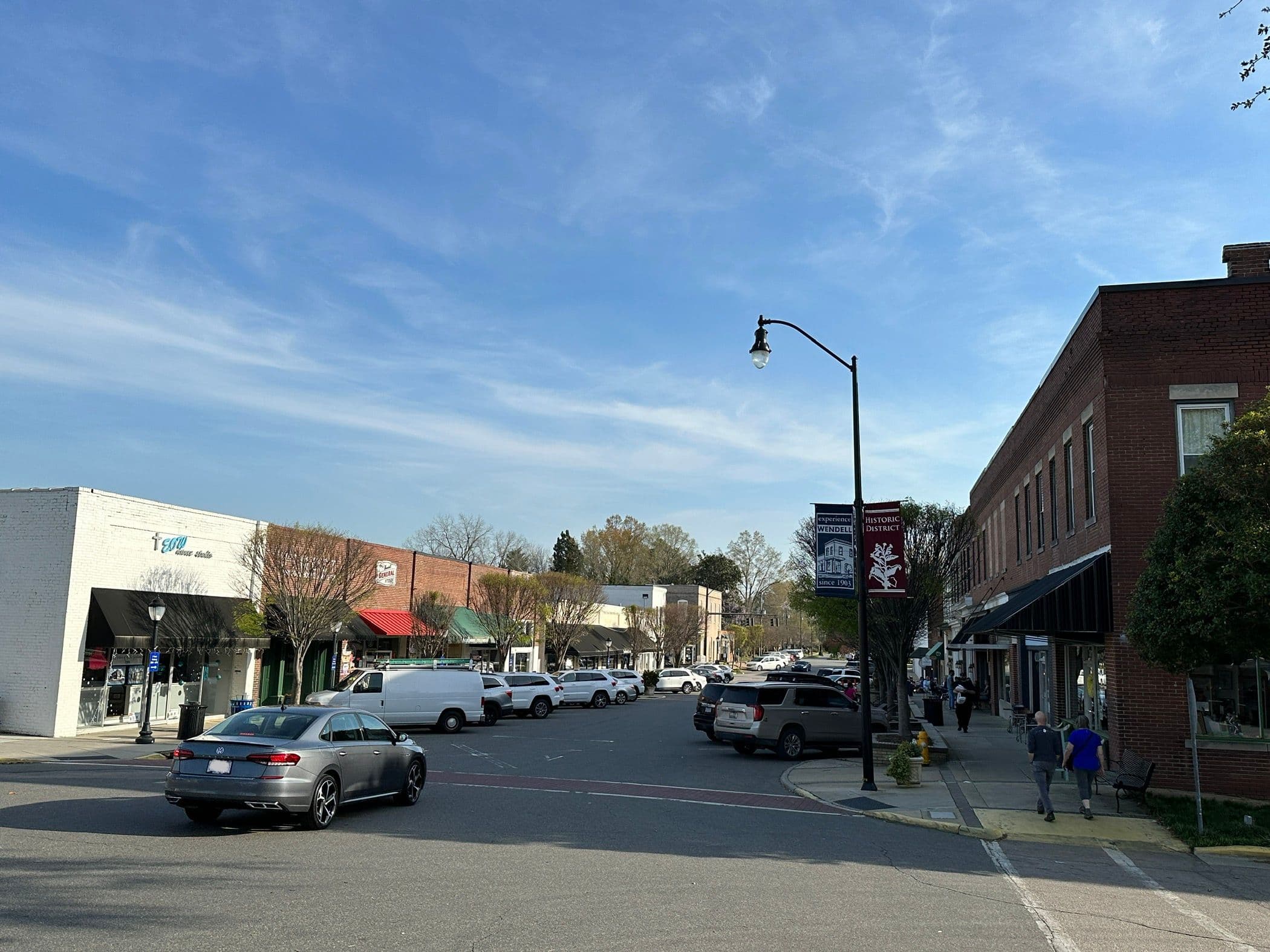 Main and Campen streets in downtown Wendell